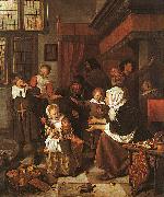 Jan Steen The Feast of St.Nicholas oil painting on canvas
